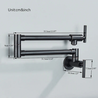 Two-Handle Bathroom Kitchen Faucet Single Hole Cold Water Folding Wash Basin Tap Kitchen Faucet Cold Water Crane Sink Tap