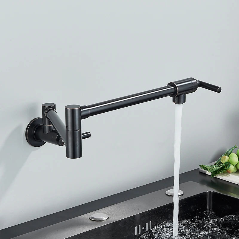 Two-Handle Bathroom Kitchen Faucet Single Hole Cold Water Folding Wash Basin Tap Kitchen Faucet Cold Water Crane Sink Tap